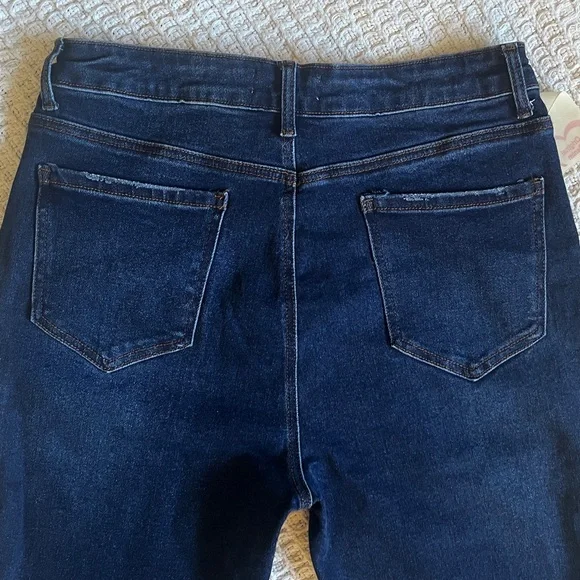 BAMBOO high rise skinny Midnight Blue Ankle Jeans new w/tags sz 17 (juniors) - Picture 5 of 6